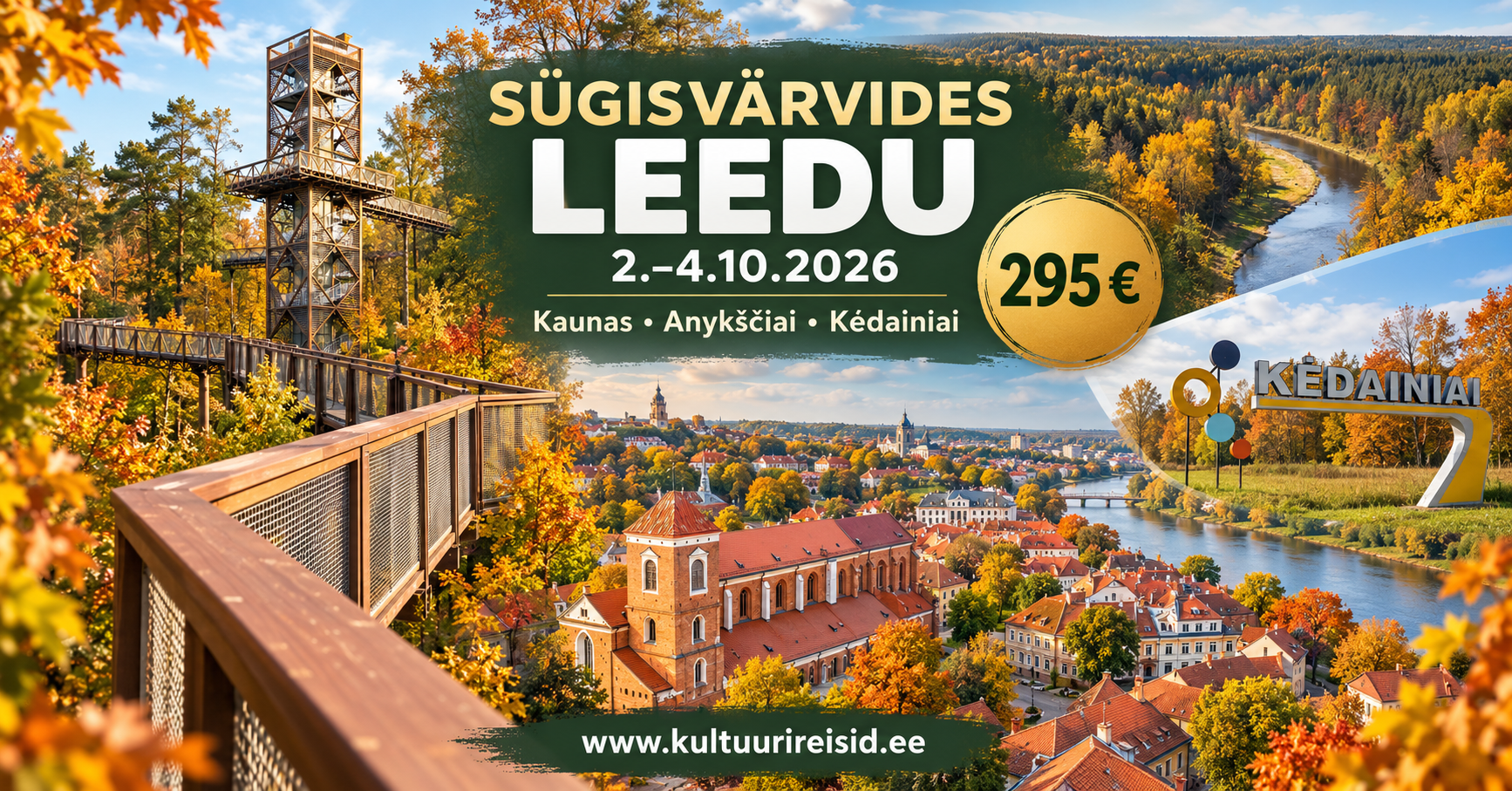 Sügisvärvides Leedu – Kaunas, Anykščiai ja Kėdainiai 2.–4. oktoobril 2026